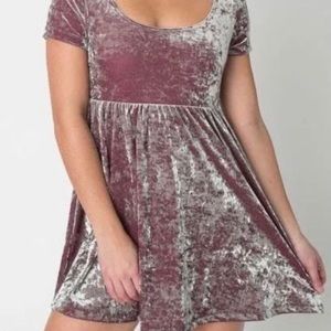 Purple velvet babydoll dress Clearance